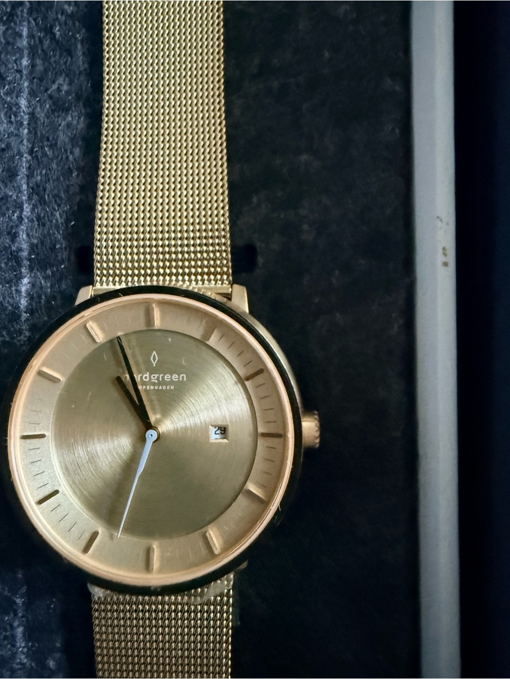 Nordgreen Women's Gold Mesh Bracelet Watch - Elegant Minimal Dial Copenhagen